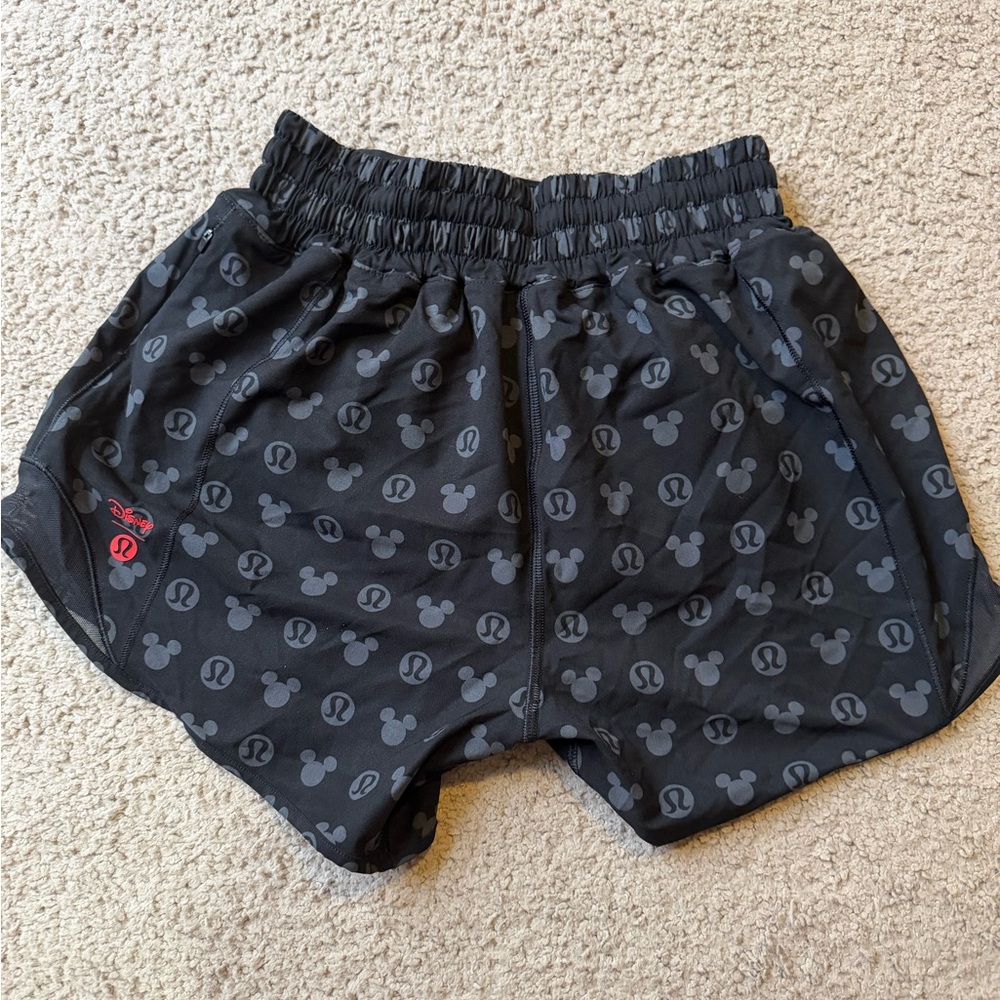 Lululemon Black and Gray Mickey Mouse Shorts